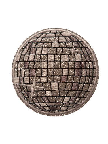 Disco ball embroidered patch - embroidered,