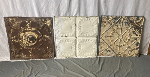 Lot antique tin ceiling - of, 3