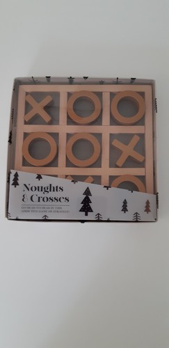 Noughts and crosses wooden - and,