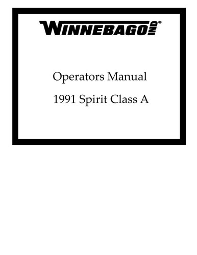 Winnebago 1991 spirit - winnebago, a