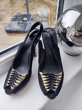 BCBG SLINGBACK SUEDE & LEATHER SHOES UK8/US10