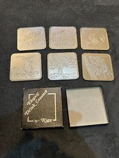 Set of 6 Australian Etched