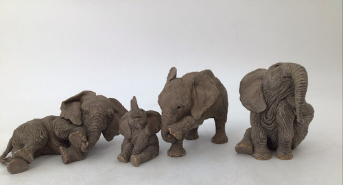 Tuskers resin elephants set - tuskers, of