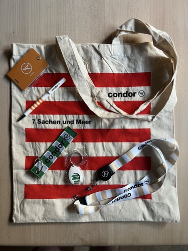 Condor airlines red tote - airlines:, bag