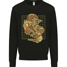 A Steampunk Snake Reptiles Kids Sweatshirt Jumper