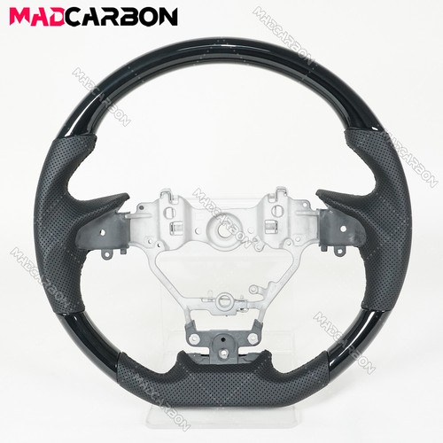 Piano black leather - leather, steering
