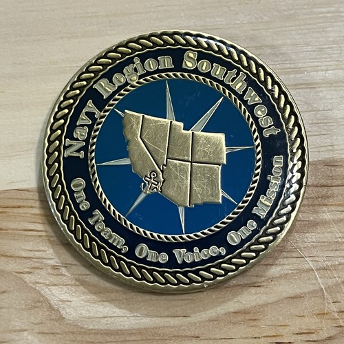 Challenge coin usn navy region - challenge,