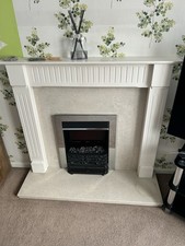 Marble Hearth and Back Panel