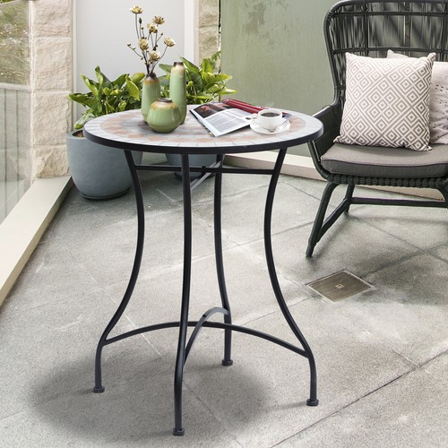 Mosaic table round ceramic - mosaic,