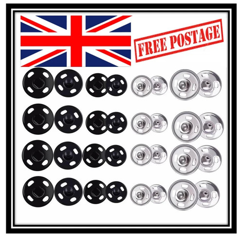 Metal sew snap fasteners - sew-on,
