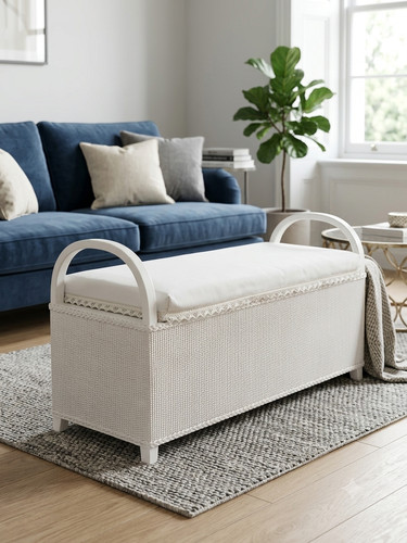 White lloyd loom style - white,