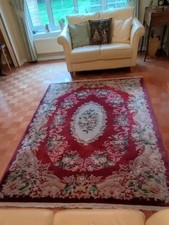 Vintage 1960 Large 9ft X 6ft Hand Knotted very thick Wool Oriental Carpet