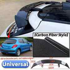 Universal Carbon Fiber Style Rear Roof Spoiler Wing For Peugeot 207 2007-2014