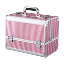 Extra Large Vanity Case Beauty Box Make up Cosmetic Nail Storage Lockable Travel