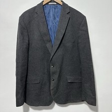 Marks And Spencer M&S Mens Charcoal Grey Wool Blend Tweed Blazer Jacket 48L