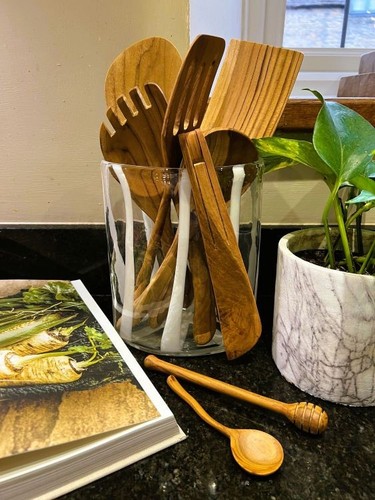 Handcrafted piece teak - 8,