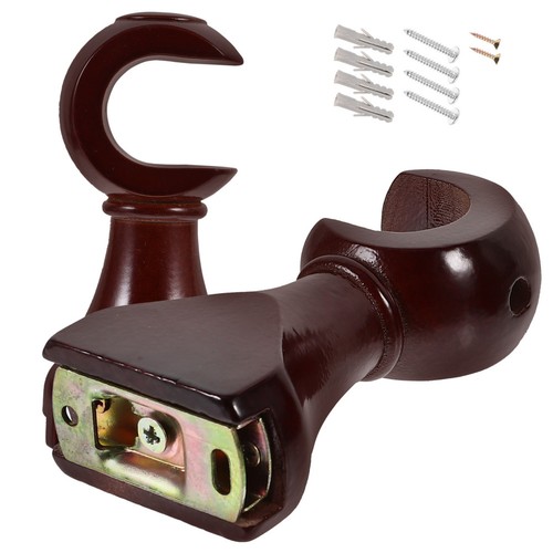 2pcs wood curtain - wood, rod