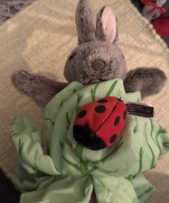 Hand Puppet The Puppet Company Plush Rabbit In Lettuce 13" & Ladybird