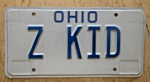 Ohio vanity license - ", z
