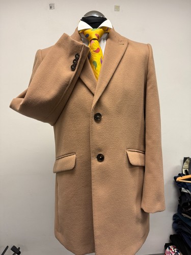 Topman overcoat sand camel - overcoat, sand/camel