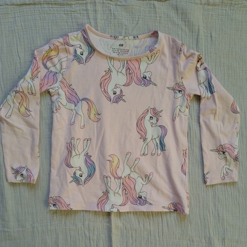 Girls pink long - sleeve, unicorn