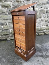 Antique Oak Tambour Filing