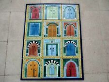 18" x 24" Ceramic tile art Mosaic wall mural andalusian antique doors BACKSPLASH