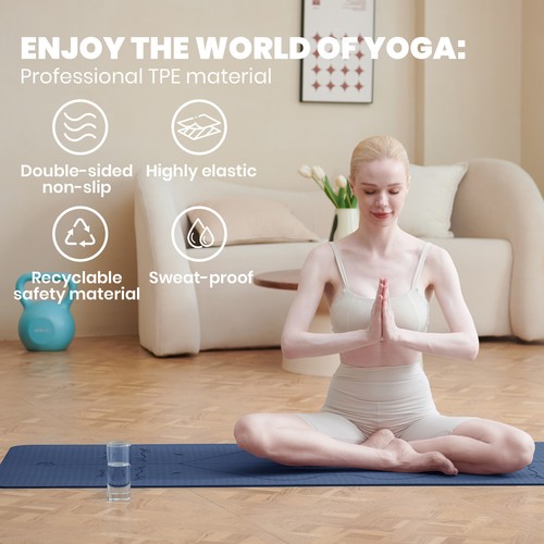 Yoga mat non slip - slip, gymnastic