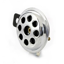 12V Bike Klaxon Small Chrome Horn Disc 65mm for Car Cab Motorbike Motorcycle ATV