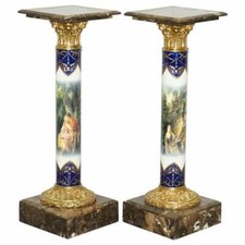 PAIR OF VINTAGE FRENCH MARBLE