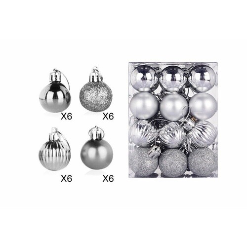 24pcs christmas decor baubles - christmas,