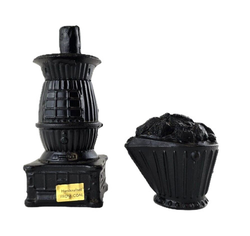 Vtg pot belly stove - pot,
