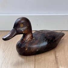 Vintage Carved Wooden Duck