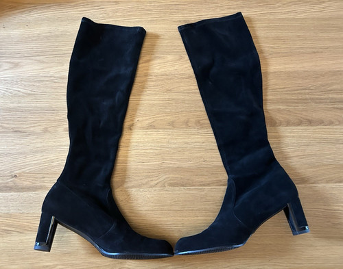 Stuart weitzman black suede - stuart,