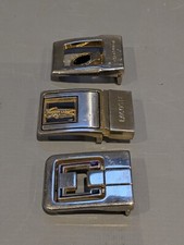 Rare Lacoste Crocodile Belt Cam Buckles Strap Slide Adjustable Grip  Vintage