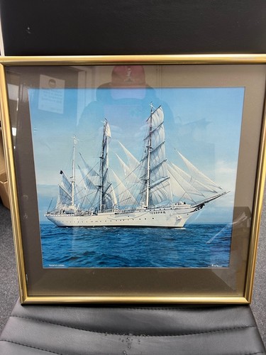Beken print tall ship - print,
