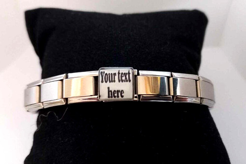 Custom italian text charms - custom,