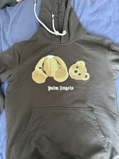 Palm Angles Men’s Black Teddy Bear Hoodie (Small).