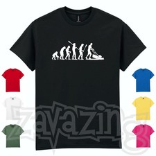EVOLUTION OF MANKIND LAWN MOWER UNISEX T-SHIRT -- S - 5XL -- GARDENER GIFT