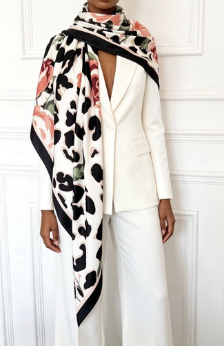Ladies scarf arty print - arty,