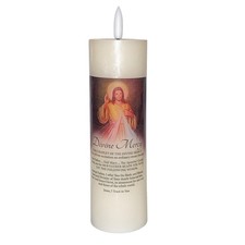 Religious LED Wax Candle with