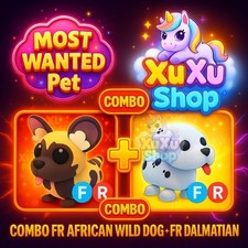 🐾 FR African Wild Dog + FR Dalmatian – Fly Ride Pet Combo Pets/Trusted store