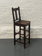 Vintage Wooden High Bar Stool