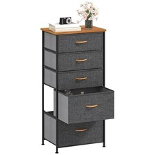 Slim 5 Drawer Tallboy Fabric