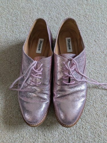 Pink metallic dune - pink, brogues