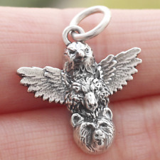 925 Sterling Silver Eagle Wolf