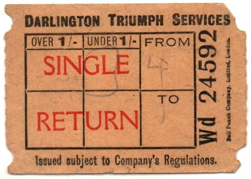 Bus ticket darlington - bus,