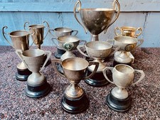 🏆 11x Silver Trophy Collection Plated Trophies Antique Prop JobLot EPNS Vintage