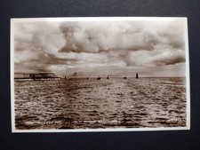 Fishing Fleet Passing Holm Rocks Stornoway Postcard Valentines Real Photo 224529