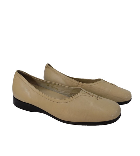 Hotter shoes beige leather - beige,